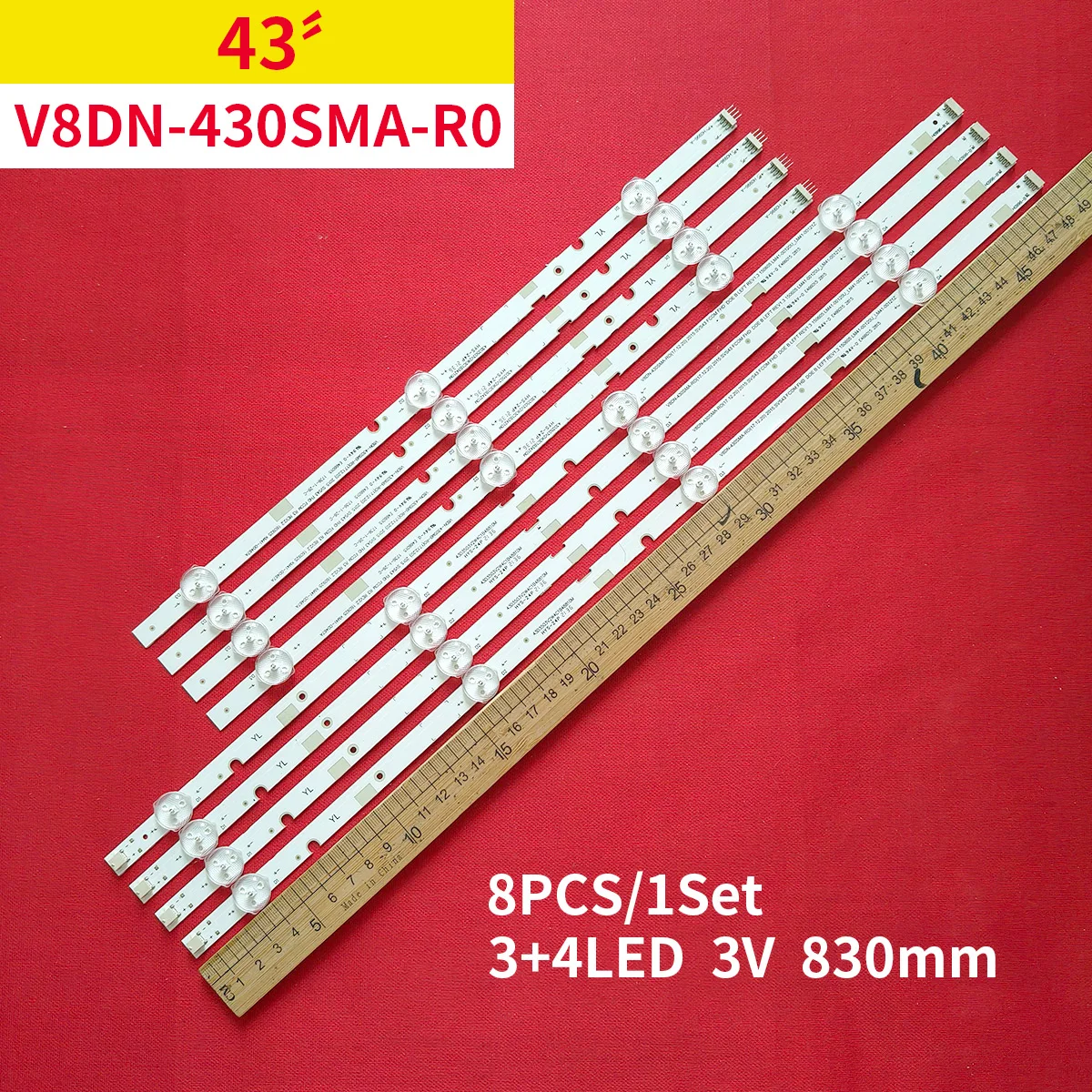 

LED Backlight Bar For V8DN-430SMA-R0 430SMB UE43N5300AU UE43N5000 UN43J5290 UN43T5300 BN96-46570A 46571A HG43AD570SJXXZ