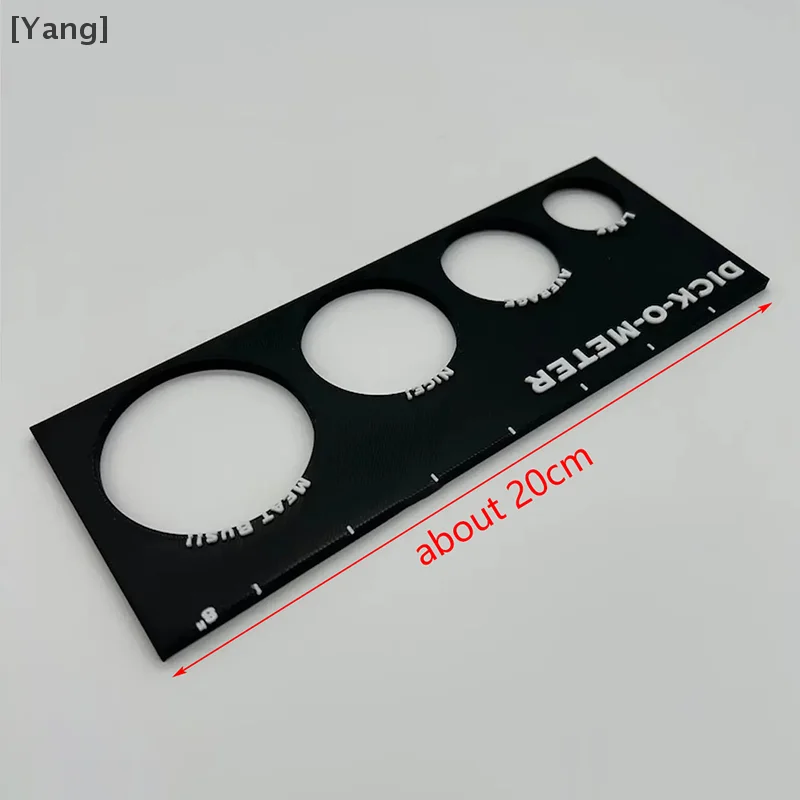 1 PCS New Adult Humor Measuring Ruler Black Dck-O-Meter Ruler Adult Humor Measuring Ruler