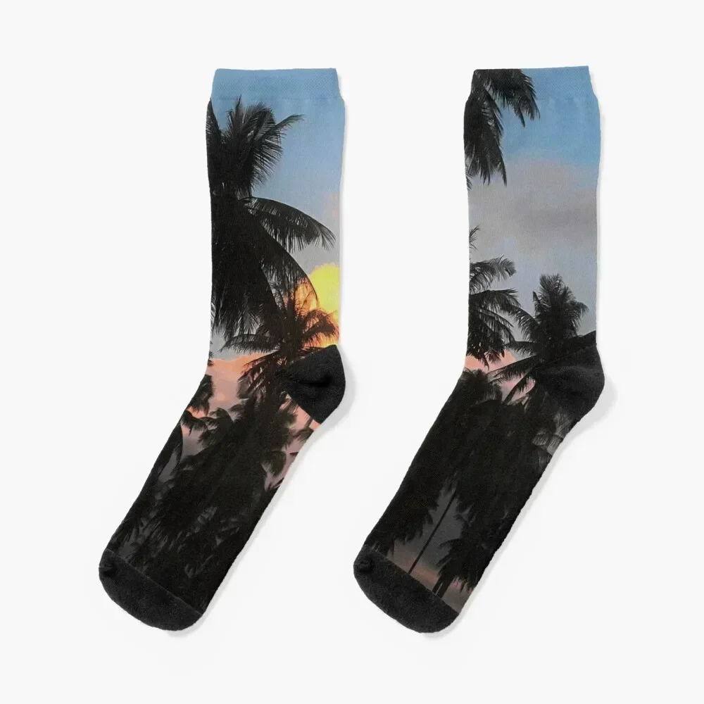 

Tropical sunset in Thailand Socks custom sports with print winter gifts moving stockings Socks For Man Women's
