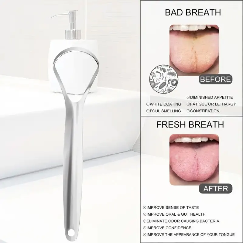 Adult Silicone Tongue Scraper Tongue Cleaner Remove Halitosis Tongue Coating Oral Care Tongue Scraping Brush Oral Care Tool