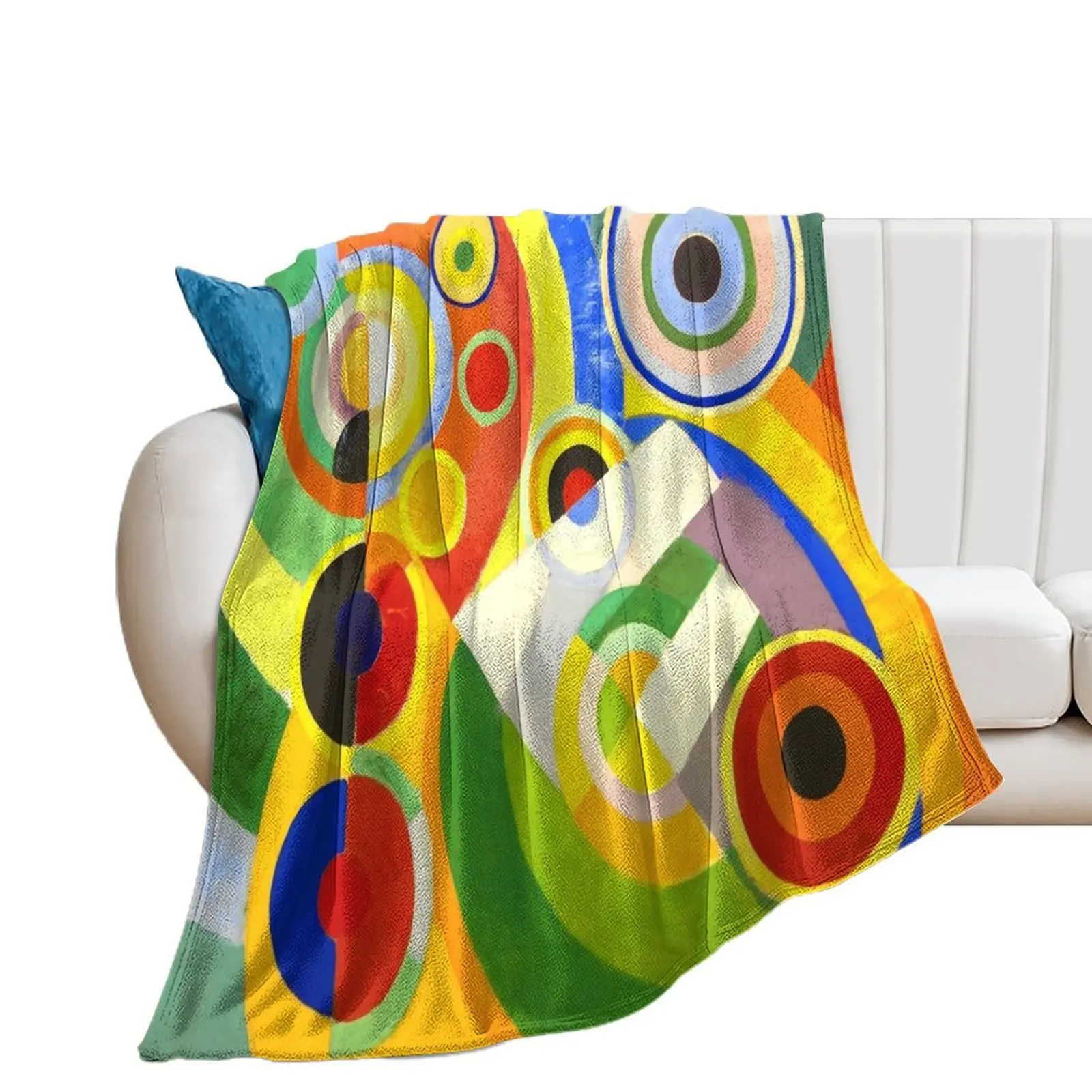 Robert Delaunay - Rythme, Joie de vivre - Rhythm, Joy of Living Throw Blanket Decorative Sofas Thins Blankets