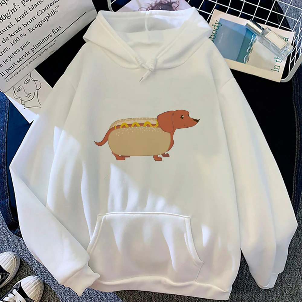 Sudaderas con capucha de Dachshund para mujer, ropa gótica y2k de estilo coreano, Camisa con capucha, ropa Kawaii para mujer, 2023