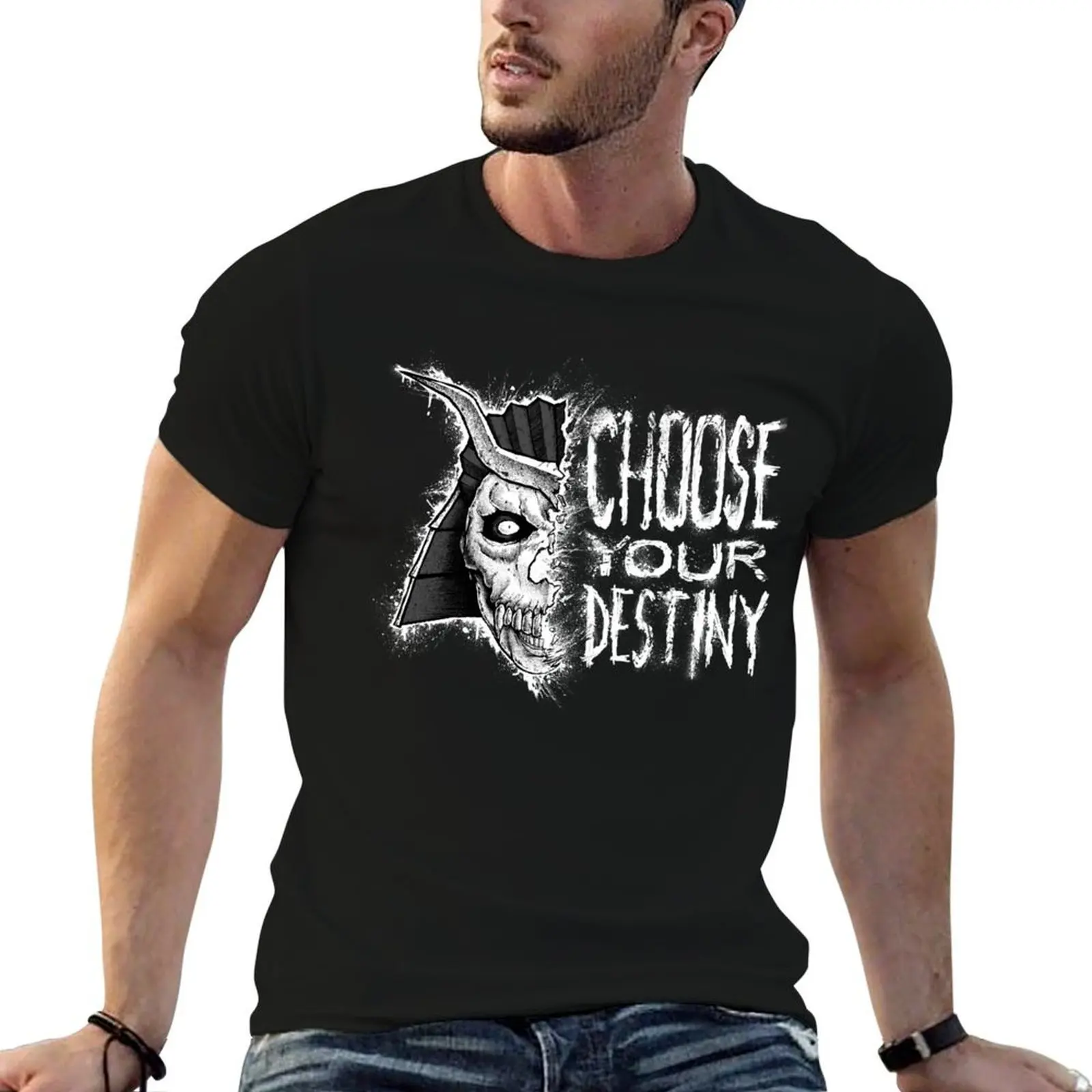 Mortal Kombat - CHOOSE YOUR DESTINY (blanc) T-shirt à motif abstrait imprimé