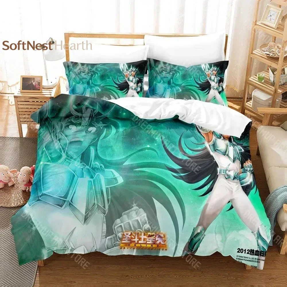 2026 3D Print Saint Seiya Bedding Set Single Twin Full Queen King Size Bed Set Aldult Kid Bedroom Duvetcover Sets