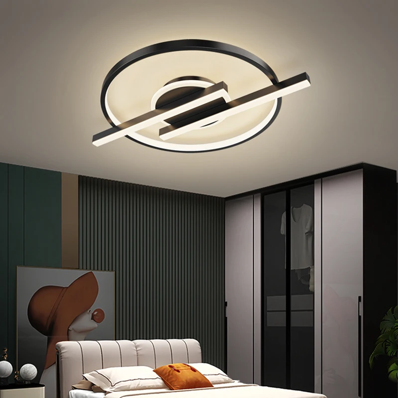 

Modern Led Ceiling Lights for Living Room Bedroom Kitchen Ceiling Chandeliers Lustre Home Fixture Interior Lighting Black Gold