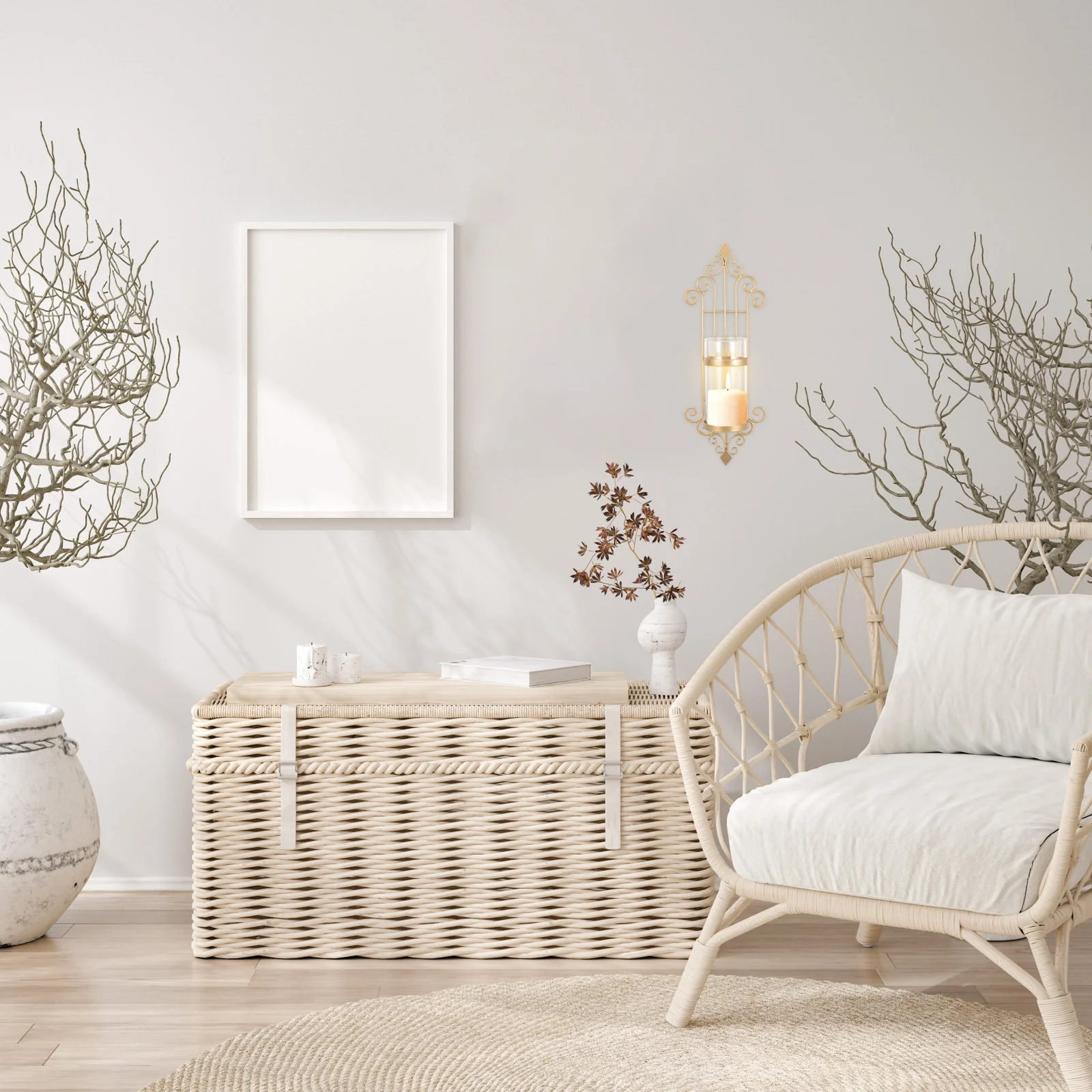 

Decorative Wall Holder Rose Gold Iron Art Simple Lines Elegant Home Decoration Unique Design Long Lasting