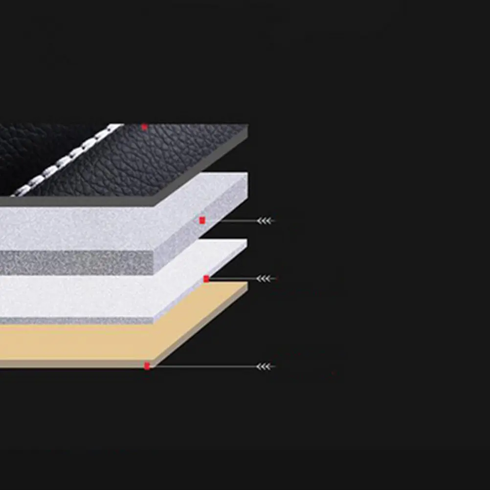 

9Pcs Car Seat Covers Full Set PU Universal Front Rear Split Bench Cushion Protector Wear-Resistant No Odor Black Auto