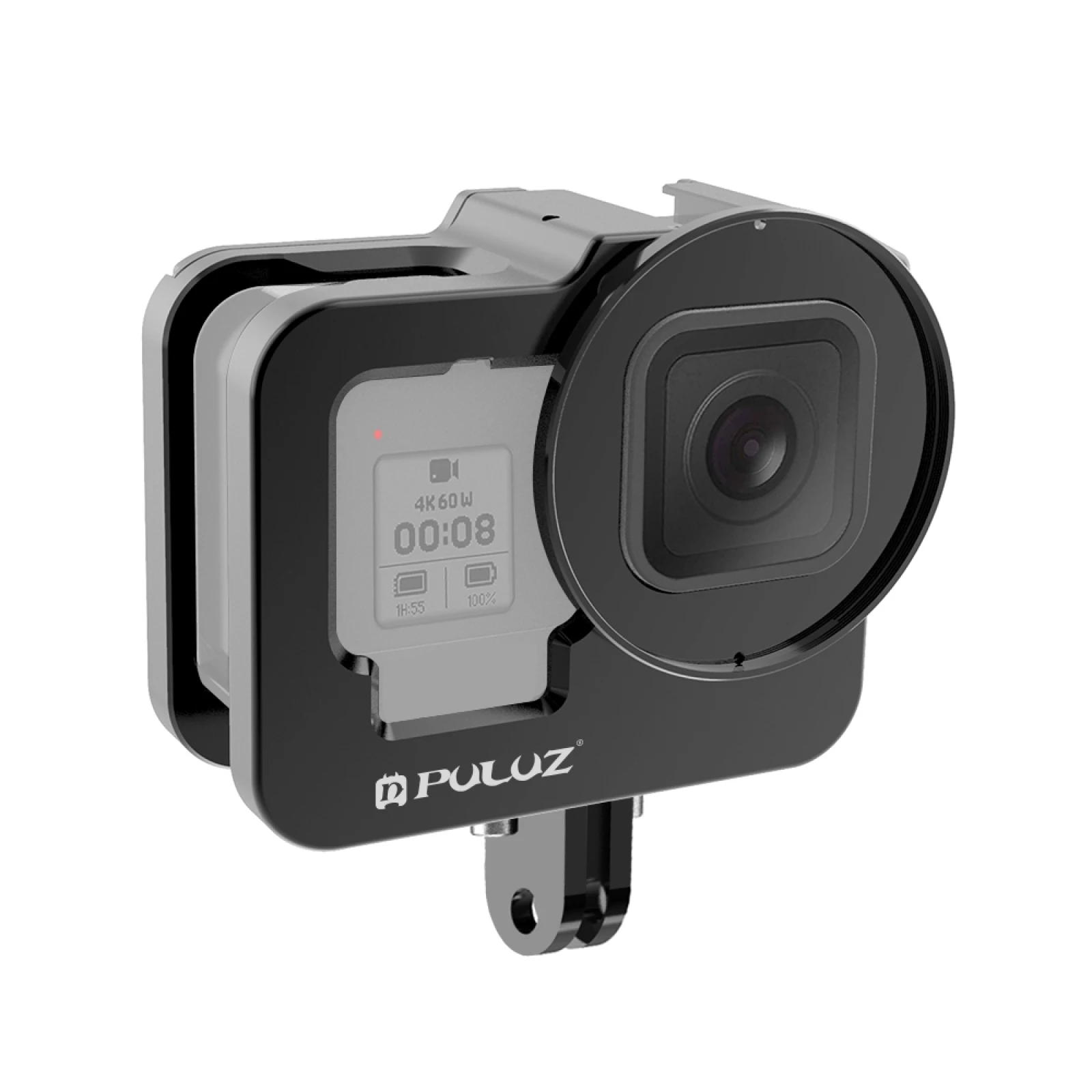 

Thicken Housing Shell CNC Aluminum Alloy Protective Cage with Insurance Frame & 52mm UV Lens for GoPro Hero11 Black HERO10 Black