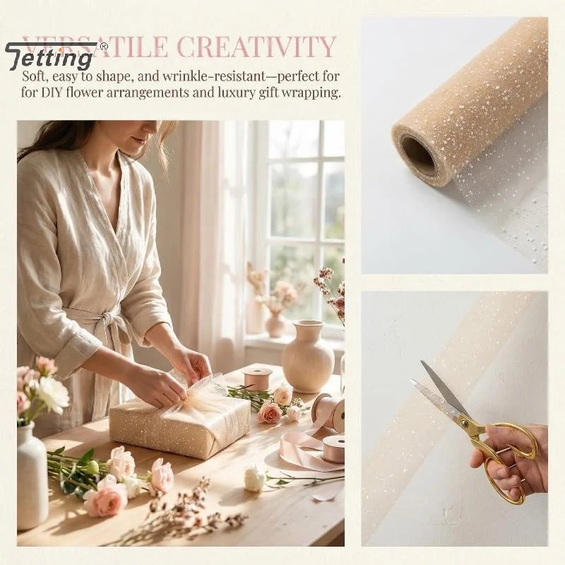 DIY Flower Wrapping Gauze Bouquet Package Material Snow Yarn for Romantic Gift Presentation and Decoration