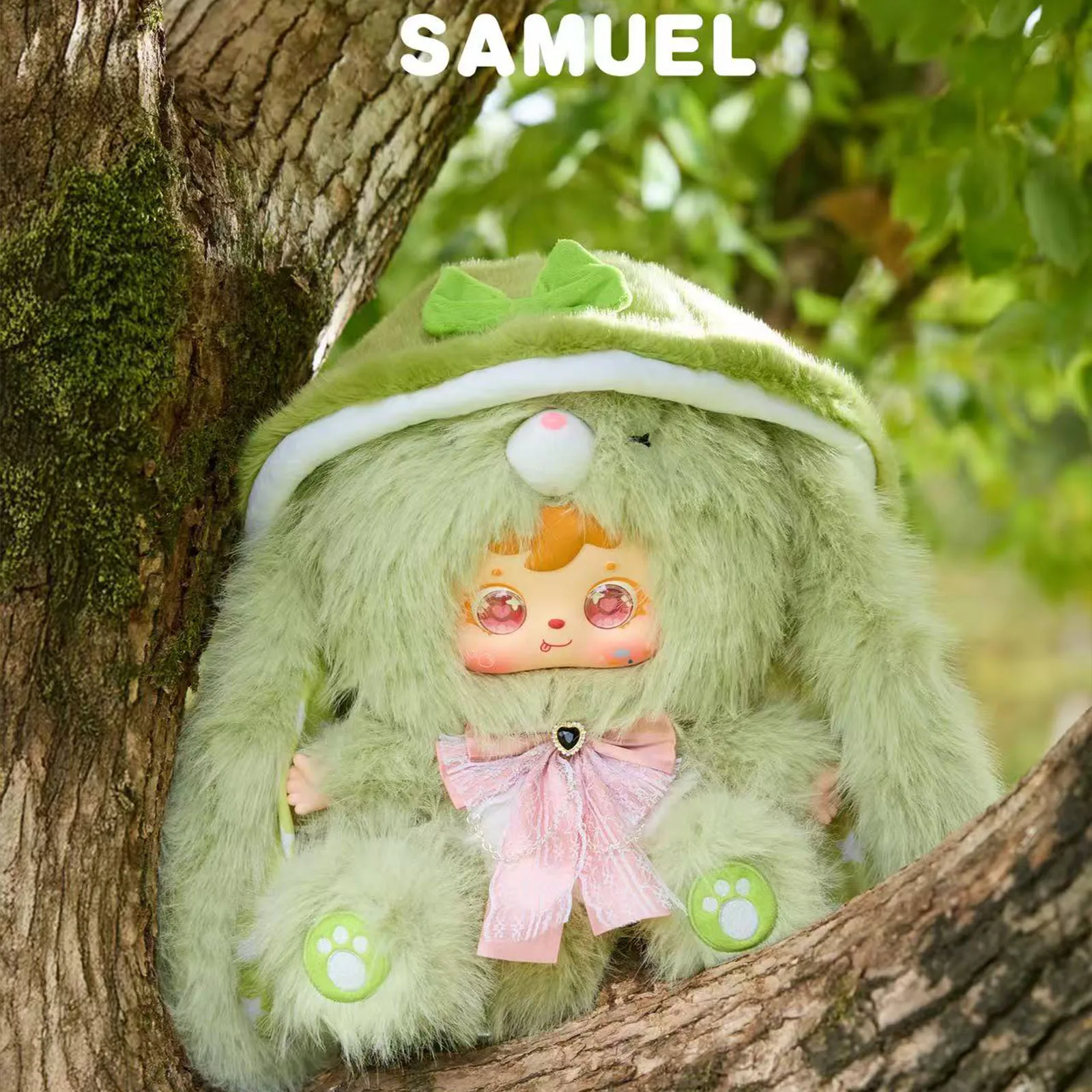 Samuel Fluffy Ear Fairy Traces 800% Series Vinyl Doll Blind Box Toy Ornament Sofa Big Ear Hug Pillow Cute Doll Mystery Box Gifts