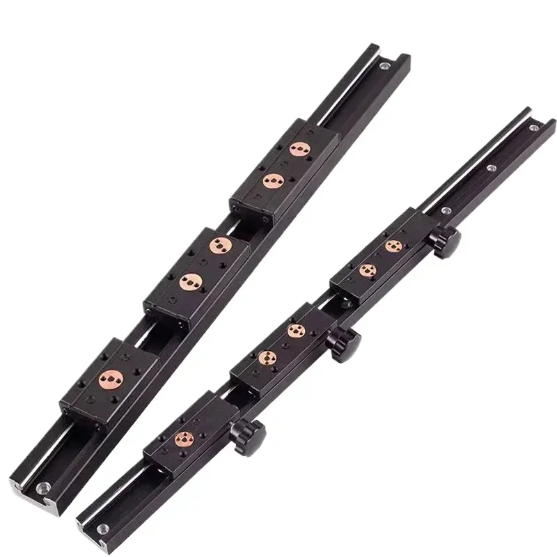Blackening Built-in dual-axis linear guide Rail Aluminum Roller Bearing Industrial Track SGR15N guide+SGB15N 3/4/5 Wheel Slider