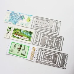 New 2024 Movie Tickets album Metal Cutting Dies Stencils for DIY Scrapbooking Decorative Embossing DIY Paper Cards Making Craft