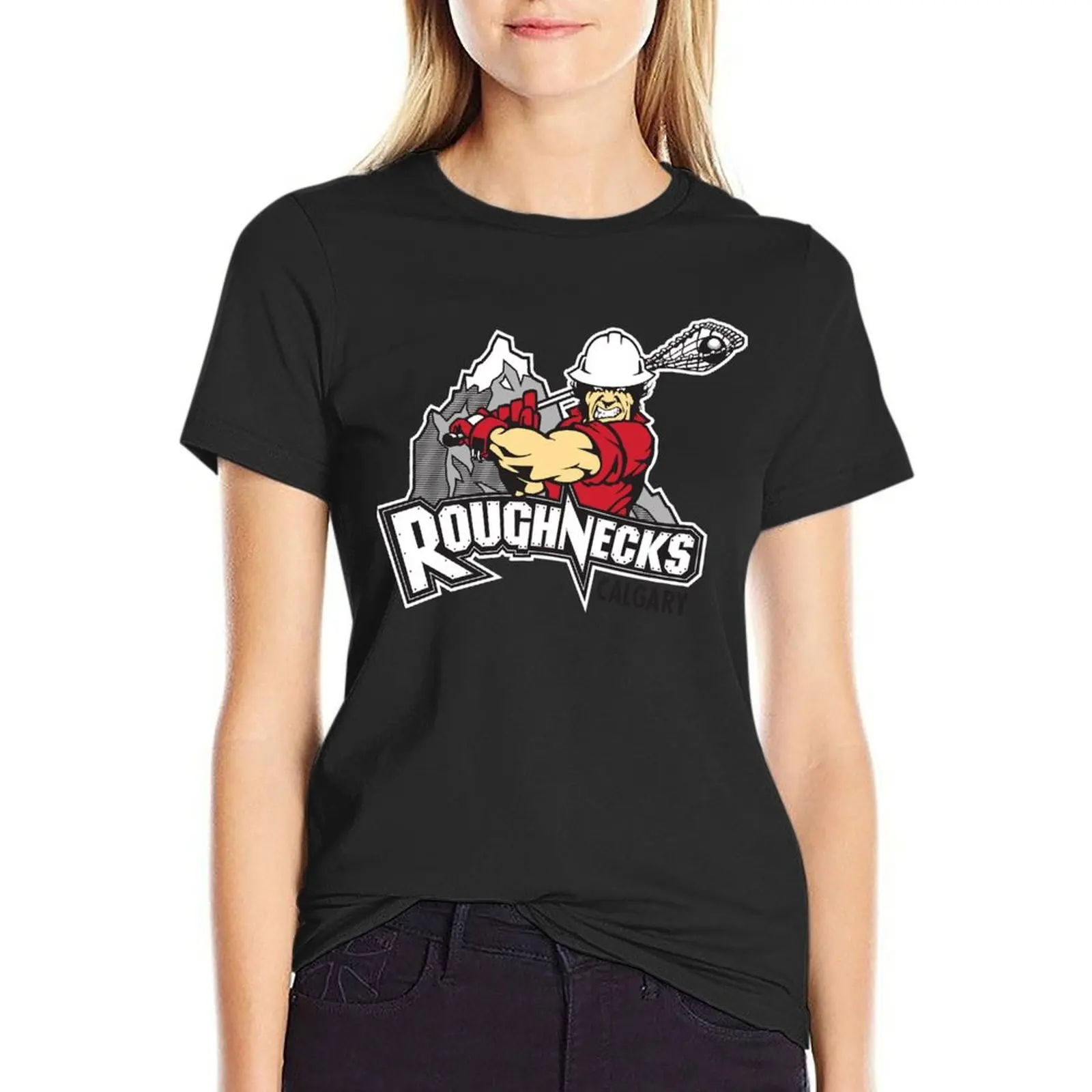 Calgary Roughnecks T-shirt funny plus size tops korean fashion T-shirts for Women