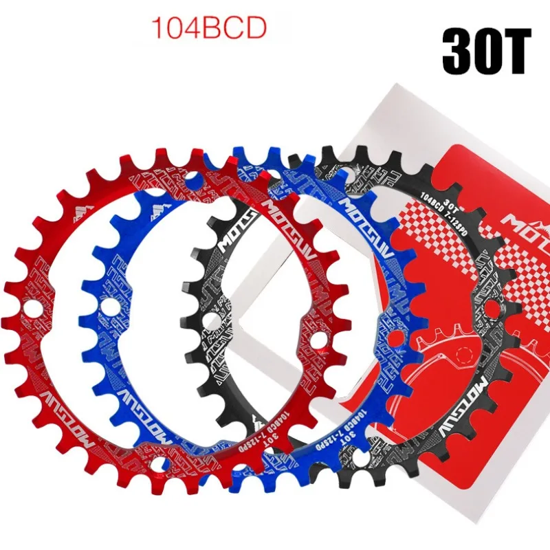 AliExpress VXM Mountain bike positive  negative single-disc plate 104bcd single-speed sprocket aluminum alloy 30T chainring crank accessories