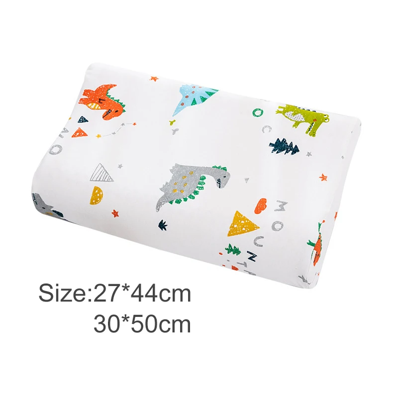 Cotton Baby Pillow Case Cartoon Kids Pillowcase Comfortable Child Latex Pillow Protector Cover Zipper 27*44cm/30*50cm