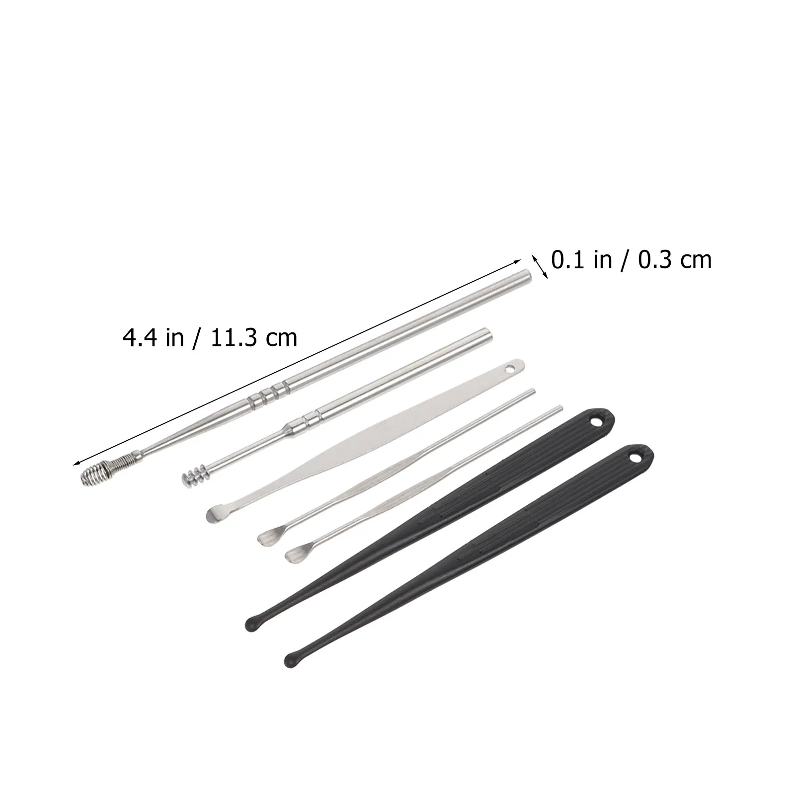 Ear Wax Spoon Set Corrosion Resistant Stainless Steel Ear Cleaning Tools Smooth Rounded Design for Effective Hygienic