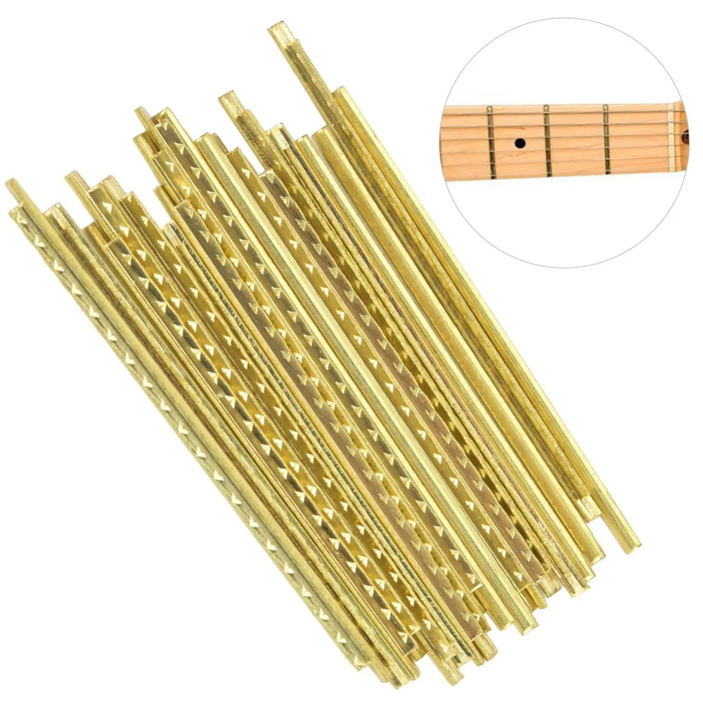 19pcs ​Brass Classical Guitar Fret Wire​ ​Gold High Toughness ​Acoustic Guitar Fret Wire​ 19 Fret ​2.2mm ​Width