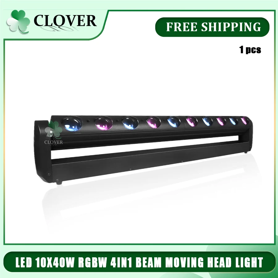 

No Tax 1pcs 10x40W RGBW 4in1 LED Strip Beam Moving Head Light Professional DJ Disco Party Night Club Dance Floor Bar Equipment