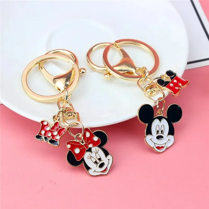 

Disney Mickey Mouse Keychain Cartoon Minnie Palm Winnie Donald Duck Keychain Bag Car Pendant for Boys Girls