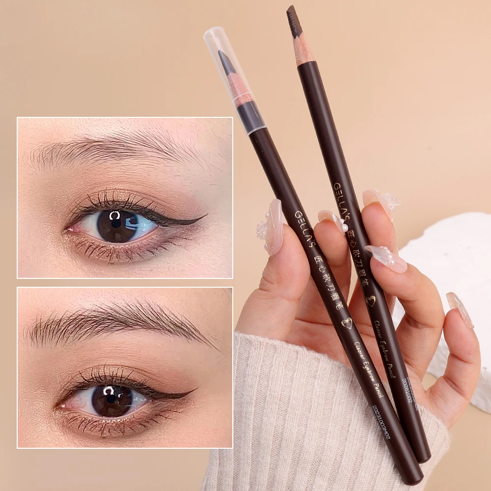 Eyebrow Pencil Waterproof Microblading Eyebrow Pen Tint Tattoo Eyebrows Makeup Natural Long Lasting Matte Black Eye Brow Pencil