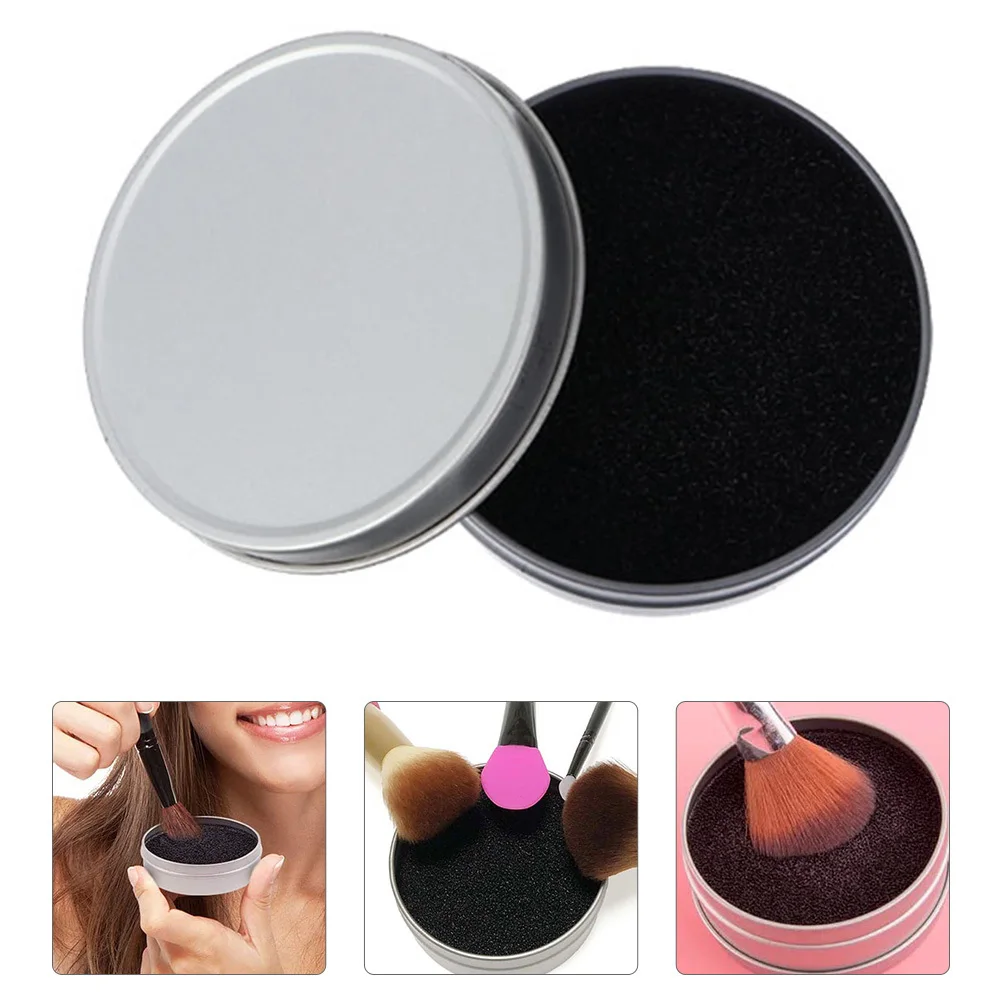 5set Make-Up Pinsel Reinigung Box Tragbare Schwamm Fall Für Lidschatten Pinsel Aktivkohle Schrubben Pad Pinsel Reiniger