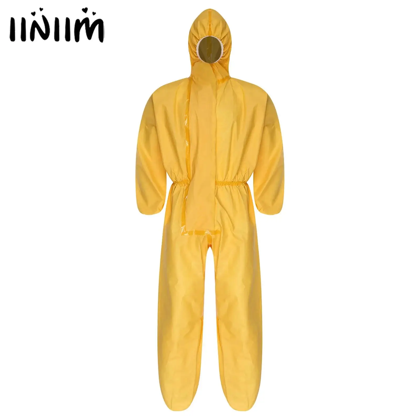 

Mens Womens Protective Hoodie Coveralls Waterproof Full-body Jumpsuit for Lab Transport Spraying Paint Halloween Cosplay Costume