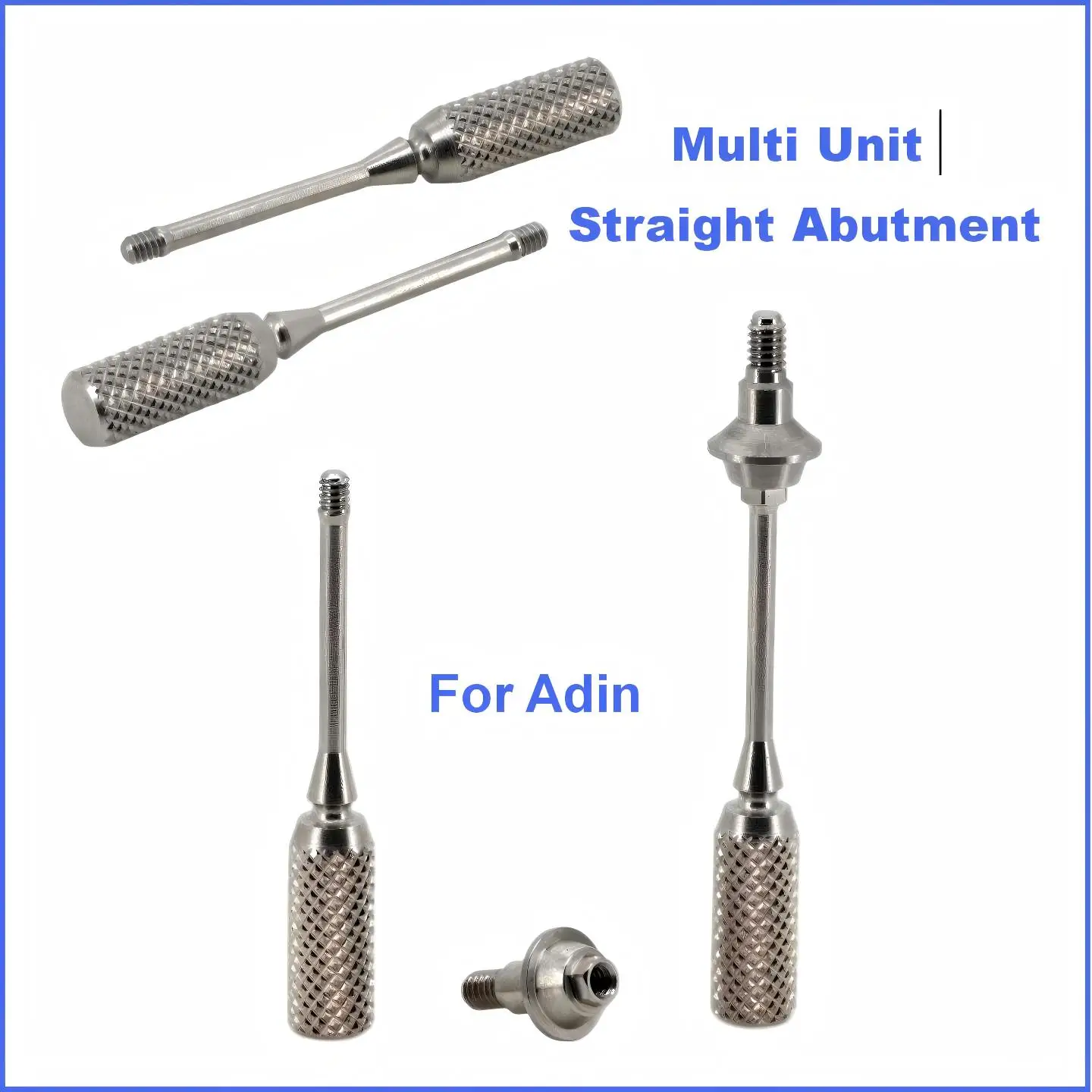 Precision Dental Implant Multi Unit Straight Abutment Set Compatible with Adin System Titanium Prosthetic Surgical Component