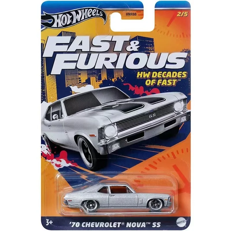 Hot Wheels Fast & Furious HW Decades of Fast Volkswagen Jetta MK3 Hummer H1 EL Camino Chevrolet Nova 1/64 Car Model Toy HNR88