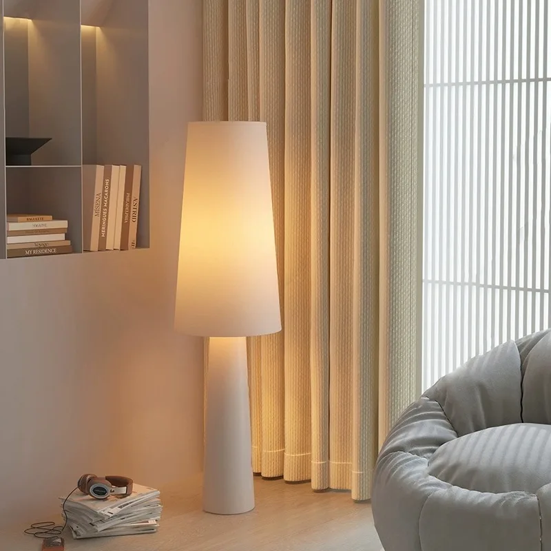 

Danish Style Boho Living Room Floor Lamp Italian Designer Linen Fabric Standing Lamp for Bedroom and Living Space Lampara De Pie