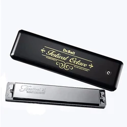 DABELL Octave Harmonica Festival 21 Holes Harp No. 1005 Mouth Organ Prefessional Armonic ABS Comb Korea Musical Instrumentos