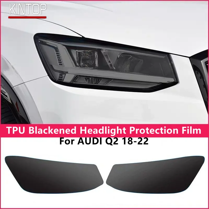 

For AUDI Q2 18-22 TPU Blackened Headlight Protective Film, Headlight Protection, Film Modification