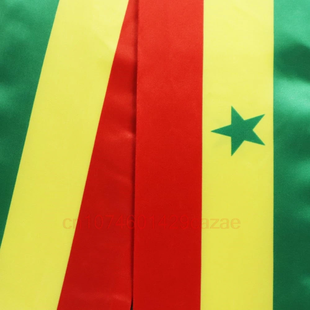 Senegal Vlag 180*15Cm Graduatie Sjerp Stal Sjaal Dubbelzijdig Voor Studie Aan Boord Van Internationale 2024