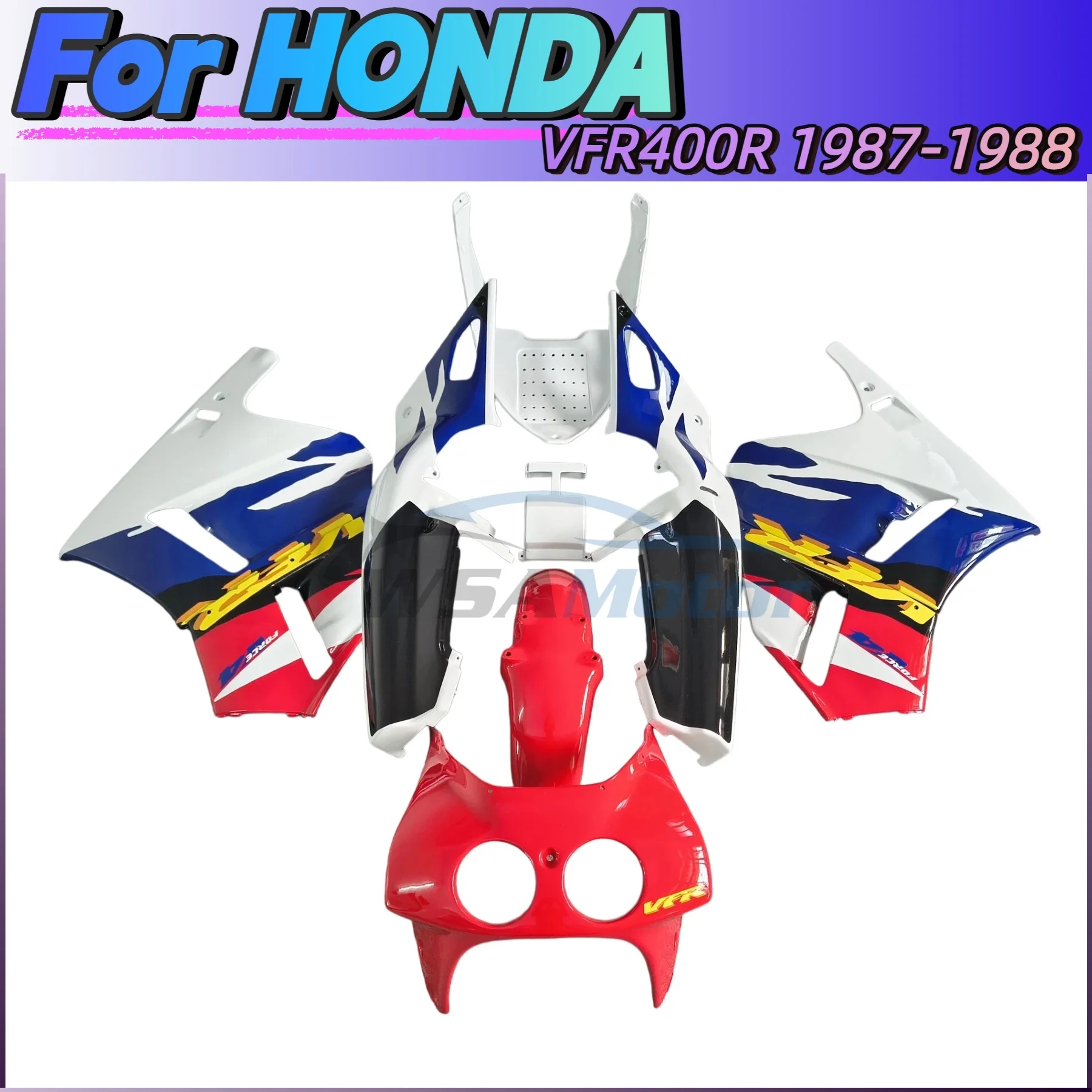 For HONDA VFR400 RVF400 NC30 1987 -1988 VFR400RR Motorcycle Windshield Spoiler Windscreen Shroud Fairing Wind Deflector