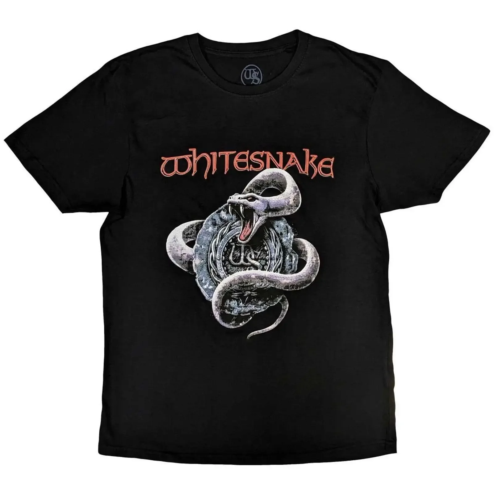 Camiseta Whitesnake Silver Snake Negra NUEVA OFICIAL vintage Washed Comfortable fashion designer clothes Stylish Unisex