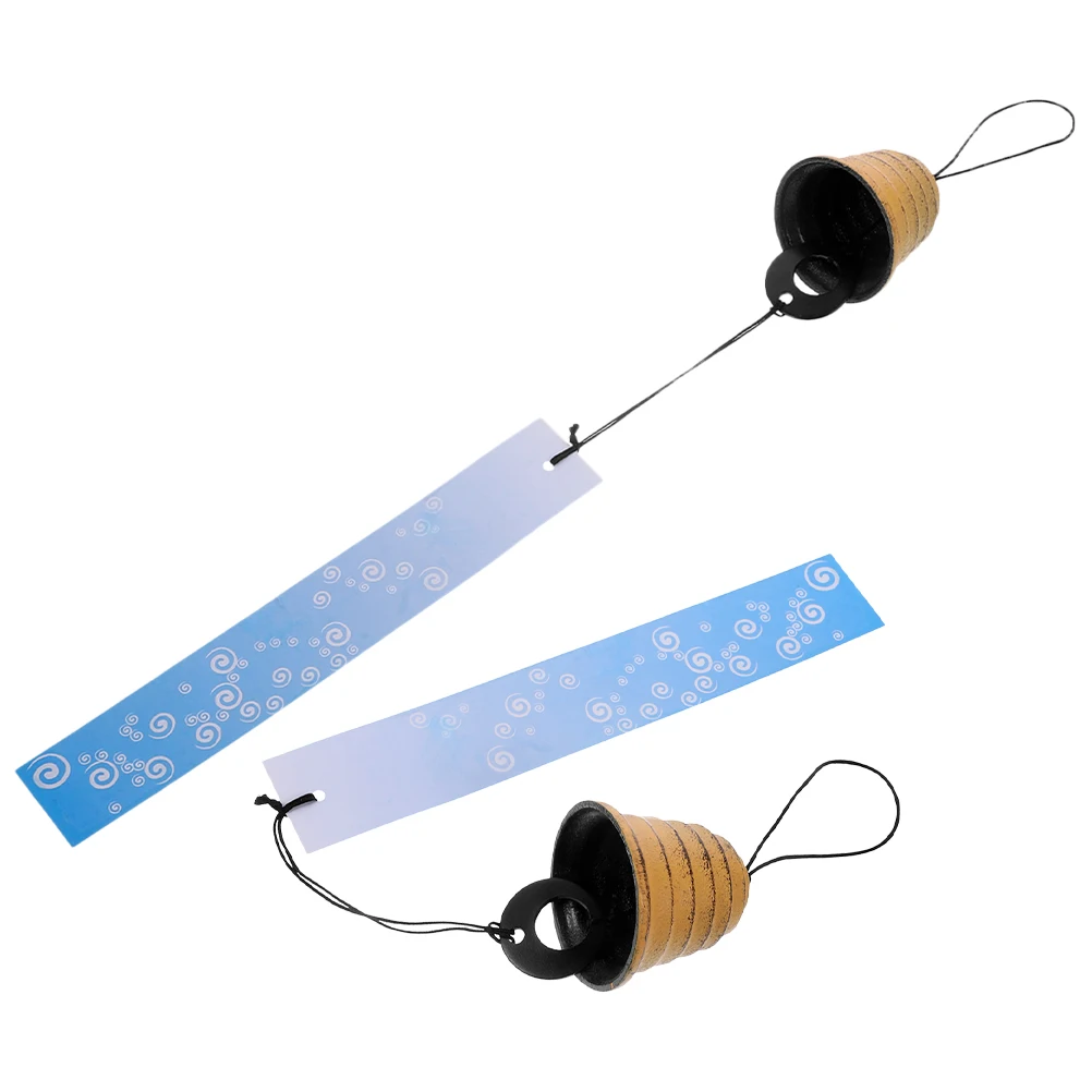 

2 Pcs Retro Wind Chime Home Decor Simple Iron Bells Metal Pendant Hanging Window Festival Novel Bedroom Wall Craft