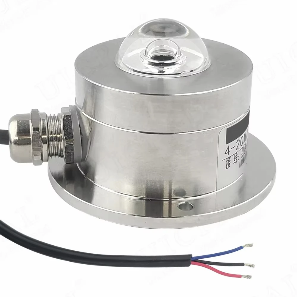 Illuminance Sensor Module Brightness Detector Stainless IP65 Industrial Sunlight Transmitters 0-65535LUX RS485 4-20mA 0-10V