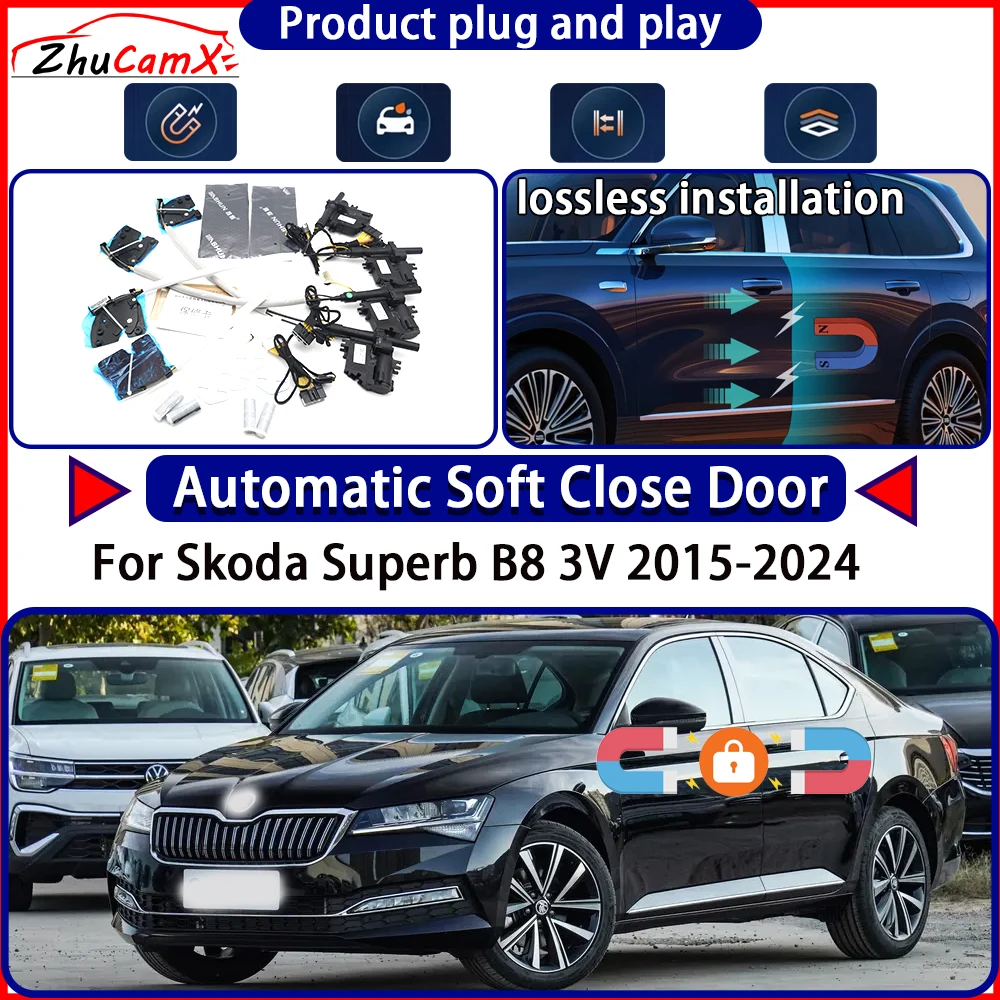 

Electric Door Lock Actuator for Skoda Superb B8 3V 2015-2024 Soft Close Door Kit Power Latch System Auto Pull Door Easy Close