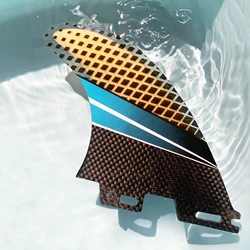 RISECE Ultralight Carbon Fiber Surfboard Fins Eco-friendly Floating Fin G5 Size Float Surfboard Fin Tri Set