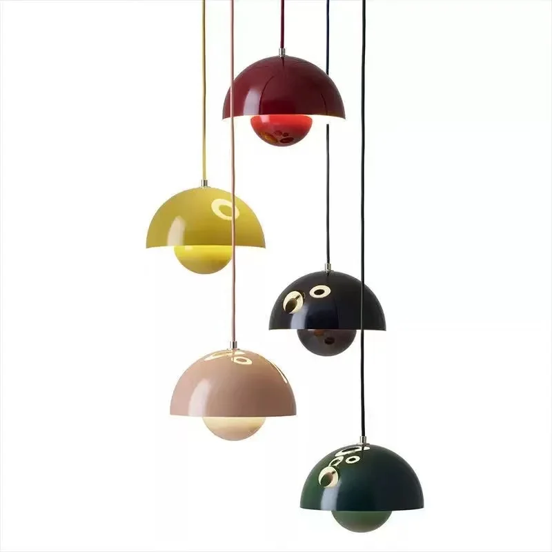 

Danish creative semi-circular pendant light modern color restaurant pendant light Nordic bar home decoration lighting fixtures
