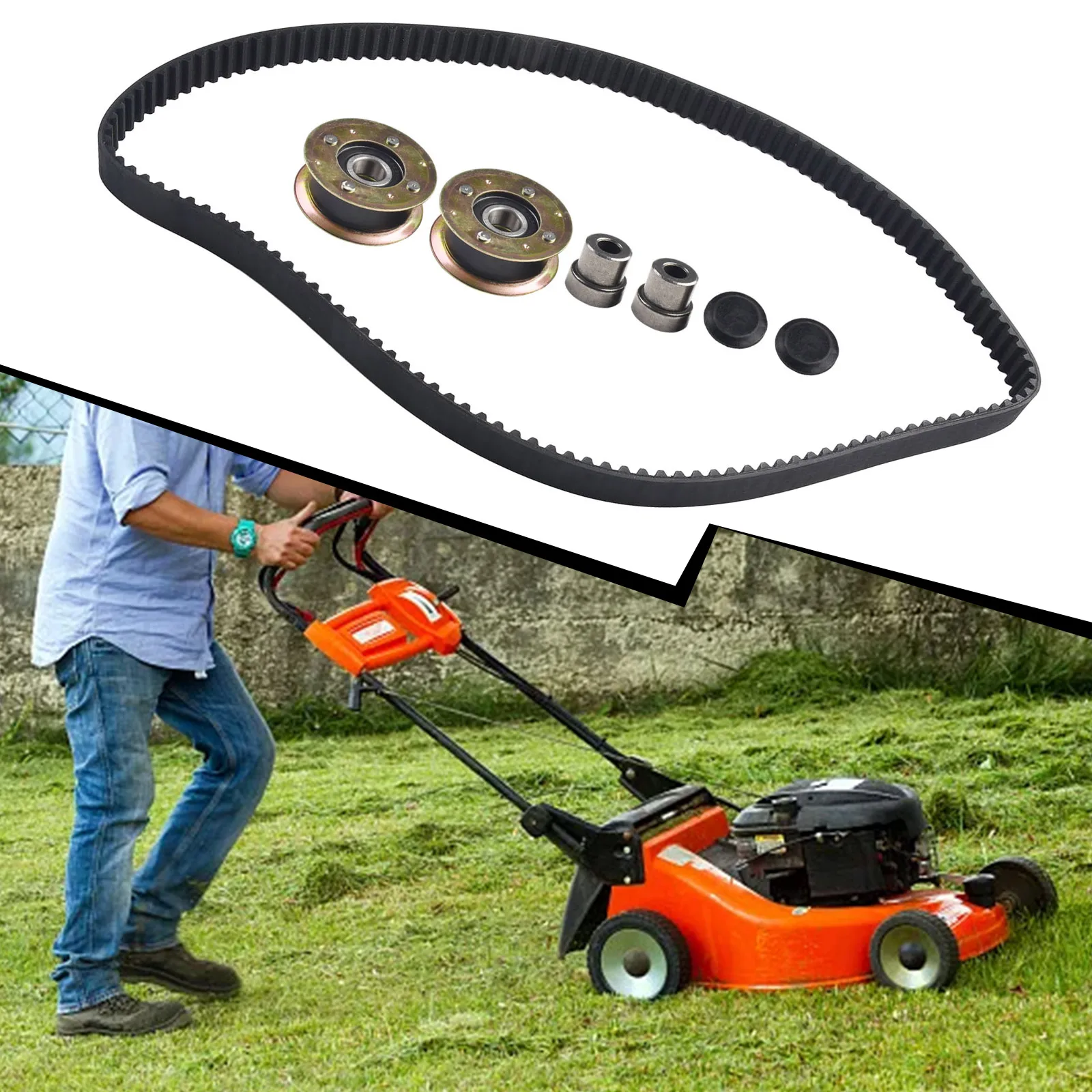 

Lawn Care Solution Idler Pulley and Belt Kit Suitable For for Various TimeMaster/TurfMaster Models with a Wide Fit Range