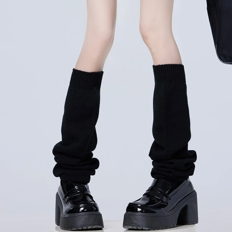 1 pair Woman Autumn Winter Over-the-knee socks Leg Warmer Lolita Sweet Girl Leg Warmer Knit Socks Wool Ball Knitted Foot Cover