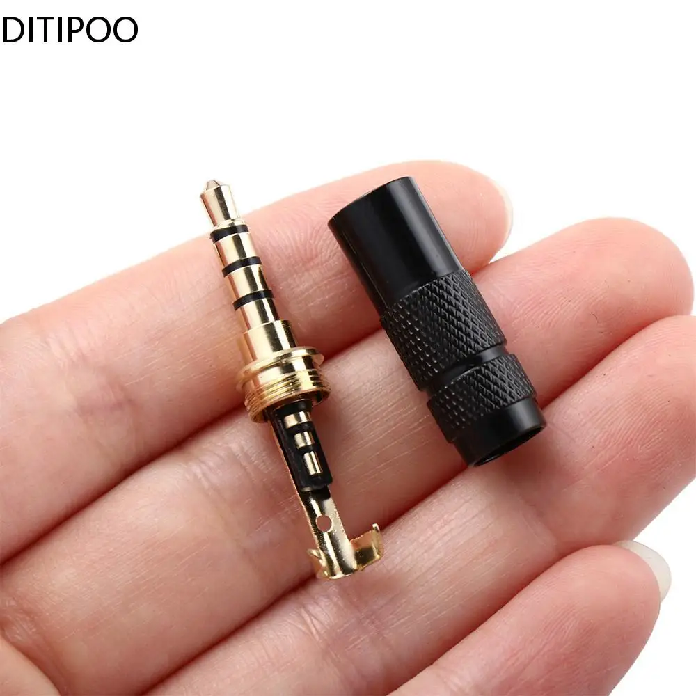 Image of 3,5 mm TRS-Stecker auf 3,5 mm TRRS-Buchse, Stereo-Mikrofon-Stecker, 3-poliger Stecker auf 4-poliger vergoldeter Klinken-Mikrofon-Konverter-Adapter