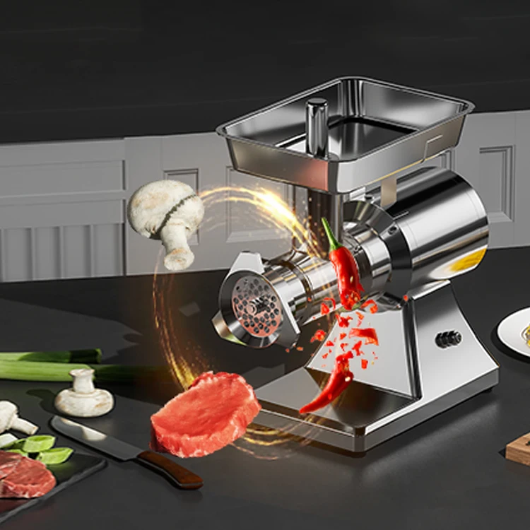 HR-12MD 220kg/h Electric Meat Grinder 200RPM High Efficiency 110-240V For Butcher Shop With 1 Year Warranty