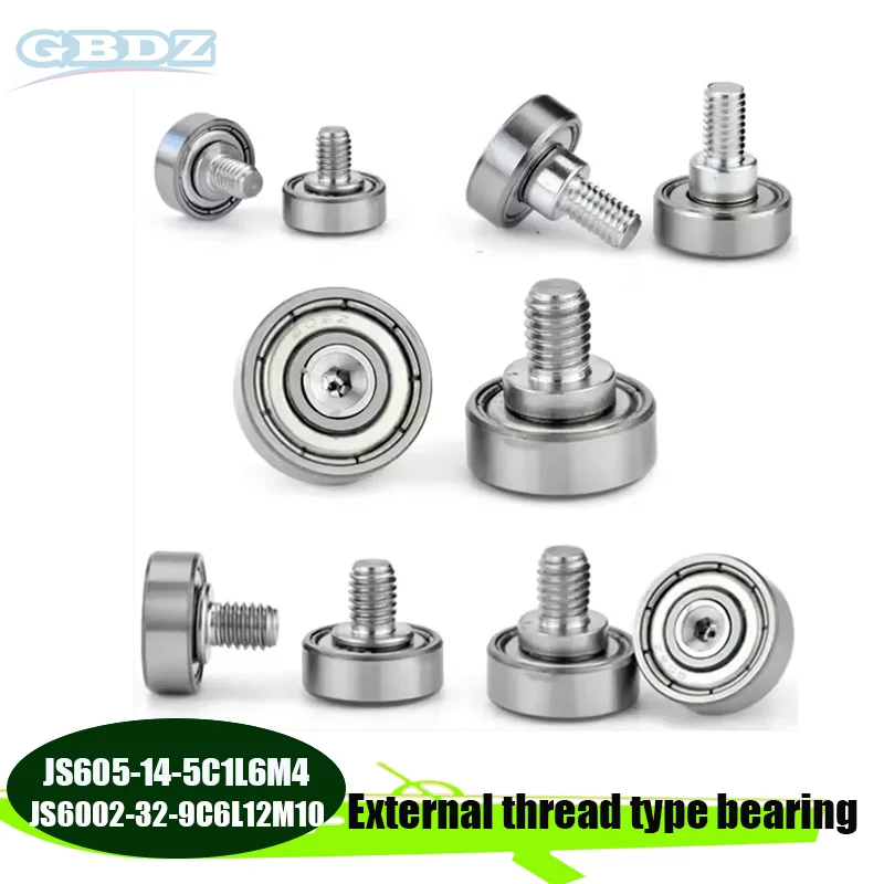 1-30pc NTBG Series External Thread Type Bearing Metal With Screw Bearing Stainless Steel M6 M8 M10 Bolt Screw M4 Flat Wheel