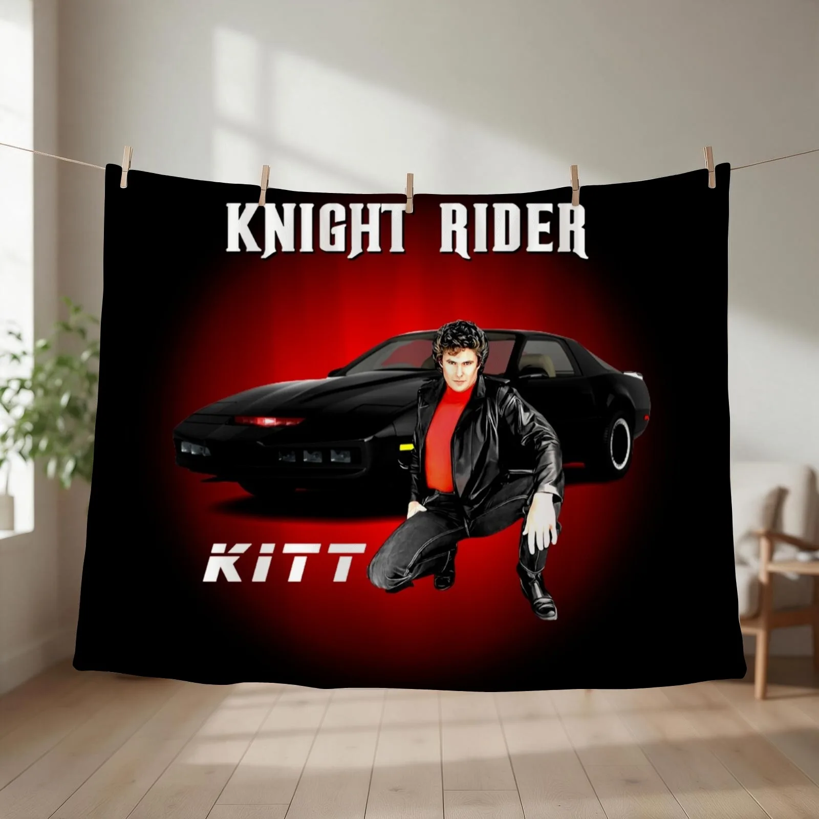 K2000, knightrider Throw Blanket couch cozy soft plush fuzzy picnic outdoor blanket