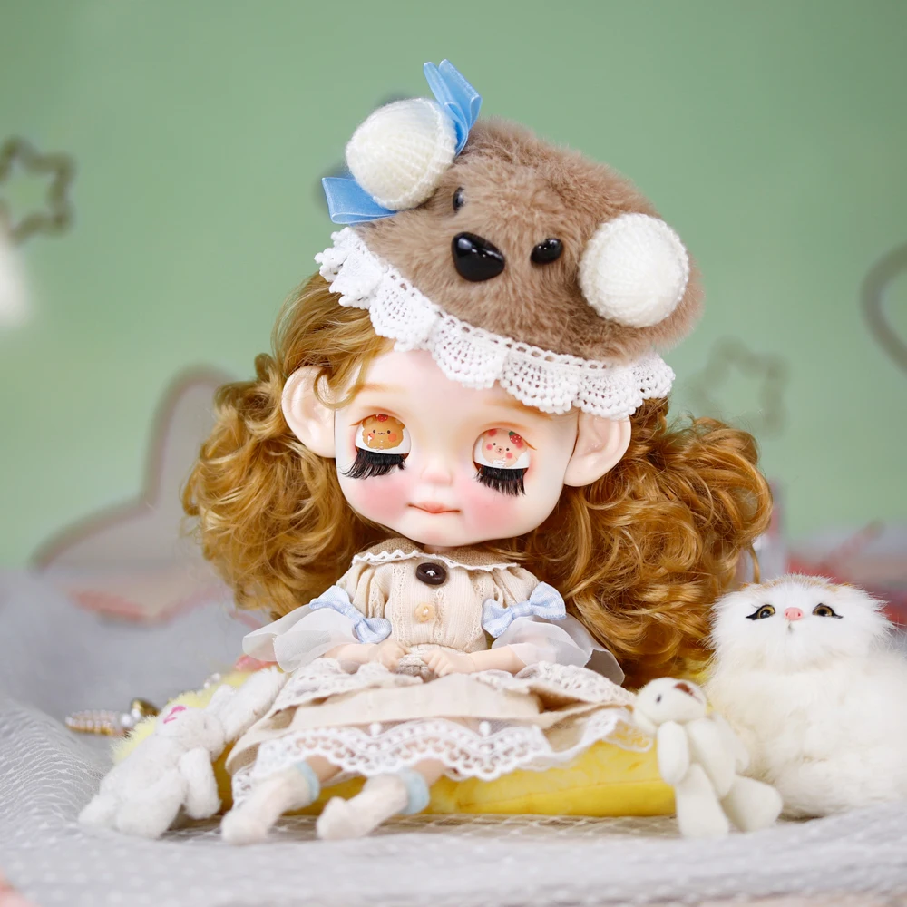 ICY DBS Blyth 1/6 دمية مرسومة باليد كعكة الطفل مو الفم طويل رمش النوم العين دمية مجموعة SD #5