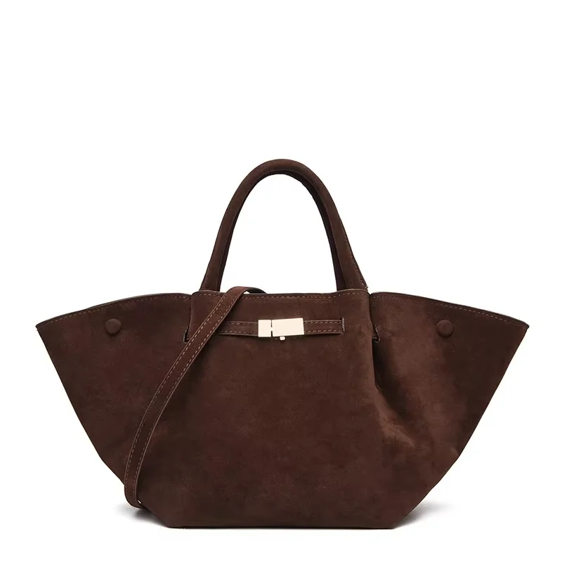 Luxury Women Tote Handbag Premium PU Suede Faux Leather Top Handle Bag Elegant Large Capacity Crossbody Shoulder Purse