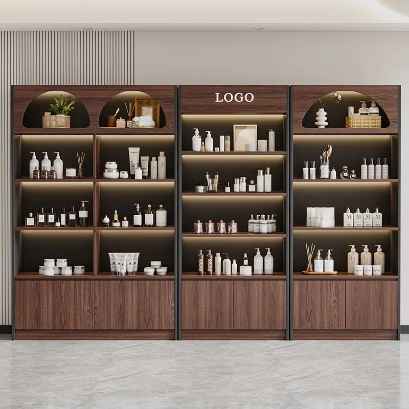 Product display cabinet skin care cosmetics beauty salon nail display sample pet store multi-level gift storage shelves