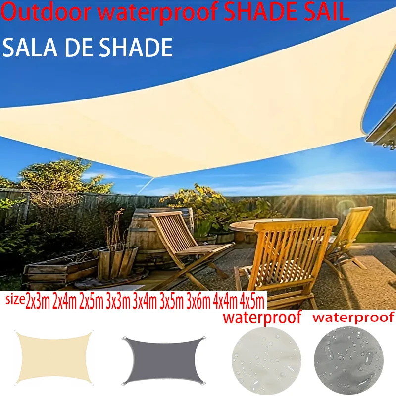 

Waterproof SHADE SAIL sunshade camping sunshade fabric large outdoor rain shelter garden terrace sunshade canopy sunshade sail