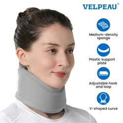 VELPEAU Neck Brace for Pain Relief and Strong Support Soft and Adjustable Orthopedic Cervical Collar for Sleeping, Snoozing